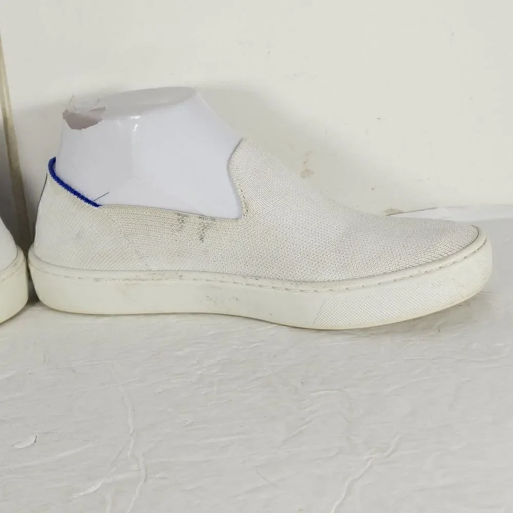 ROTHY'S Women's The Original Slip On US6 Knit White Flat Comfort Sneaker Shoes
